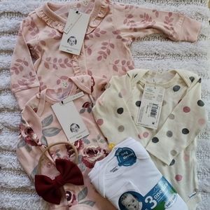 New Baby girl gerber organic cotton bundle